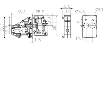 2440720000 - 16mm² RoHS-Compliant Feed-Through Terminal with Screw Connection  (Pack of 50)