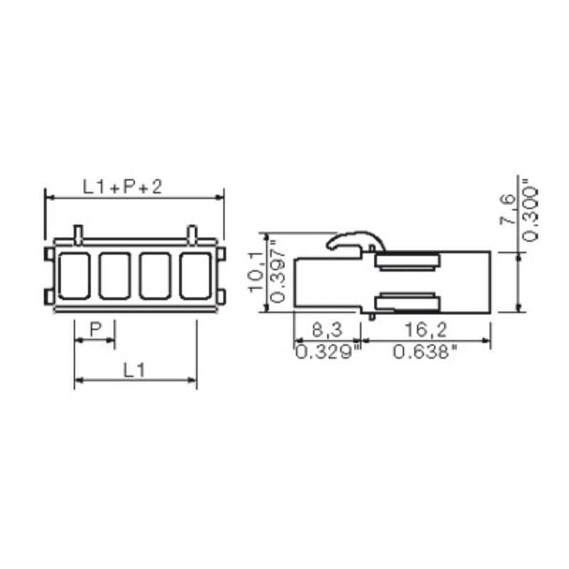 1712150000 - 6-Pole 5.08mm PCB Plug-In Connection, 180° Angle  (Pack of 50)