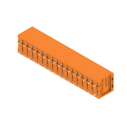 1332120000 - 16-Pole Orange PCB Terminal Connector, 5mm Pitch, 90° Angle  (Pack of 15)