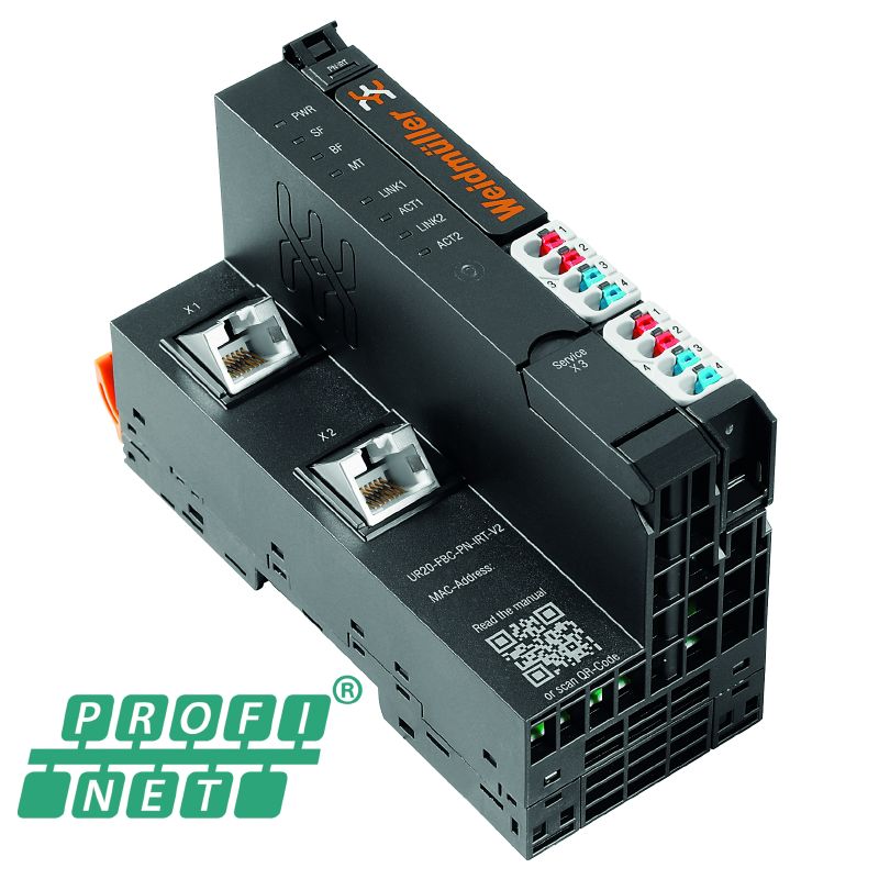 2566380000 - IP20 Remote I/O Coupler, 76mm Depth, Ethernet & PROFINET Support