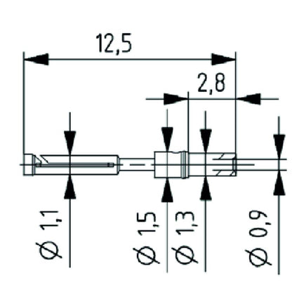 2673440000 - X-Coded Gold-Plated Contact Socket Connector for AWG 22-26  (Pack of 100)
