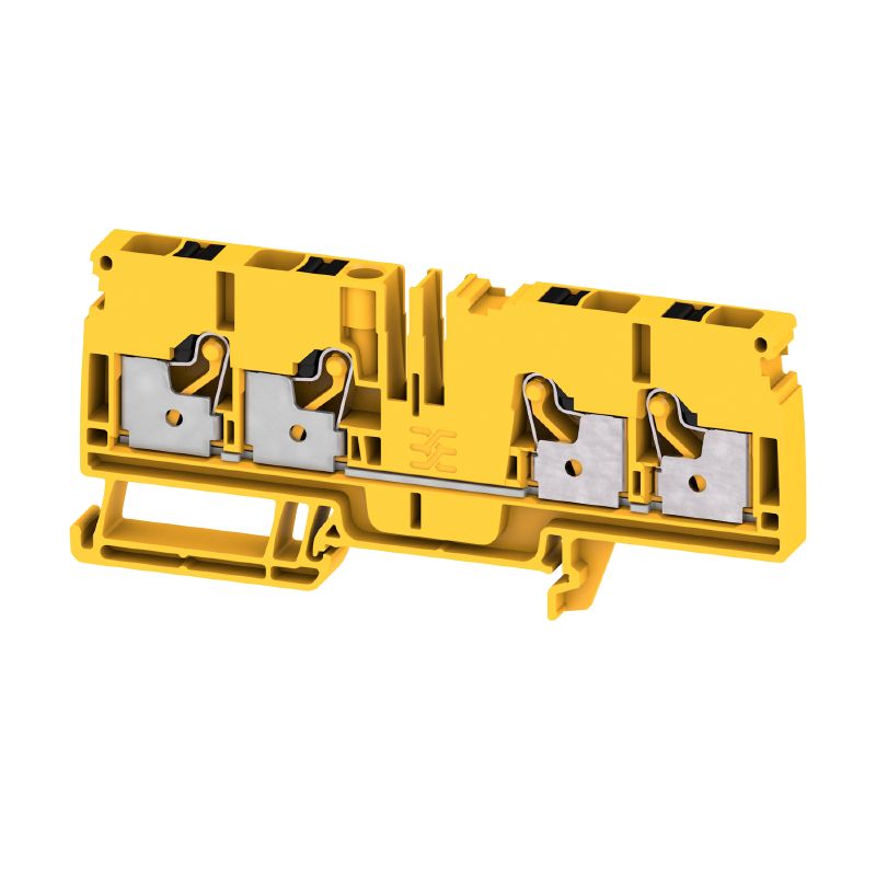 2881480000 - Compact Push-In Feed-Through Terminal 6mm², Black/Yellow  (Pack of 50)