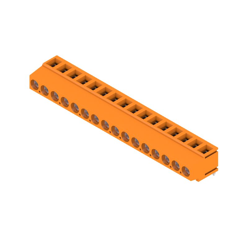 9995090000 - 5.08mm PCB Terminal, 16 Poles, 180° Configuration, Tinned Orange  (Pack of 50)
