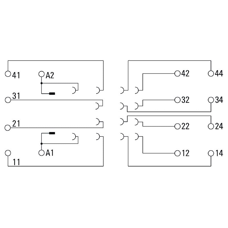 7760056107 - Compact 4-Contact Relay Socket for TS 35 Rails  (Pack of 10)