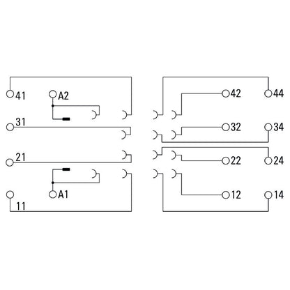 7760056107 - Compact 4-Contact Relay Socket for TS 35 Rails  (Pack of 10)
