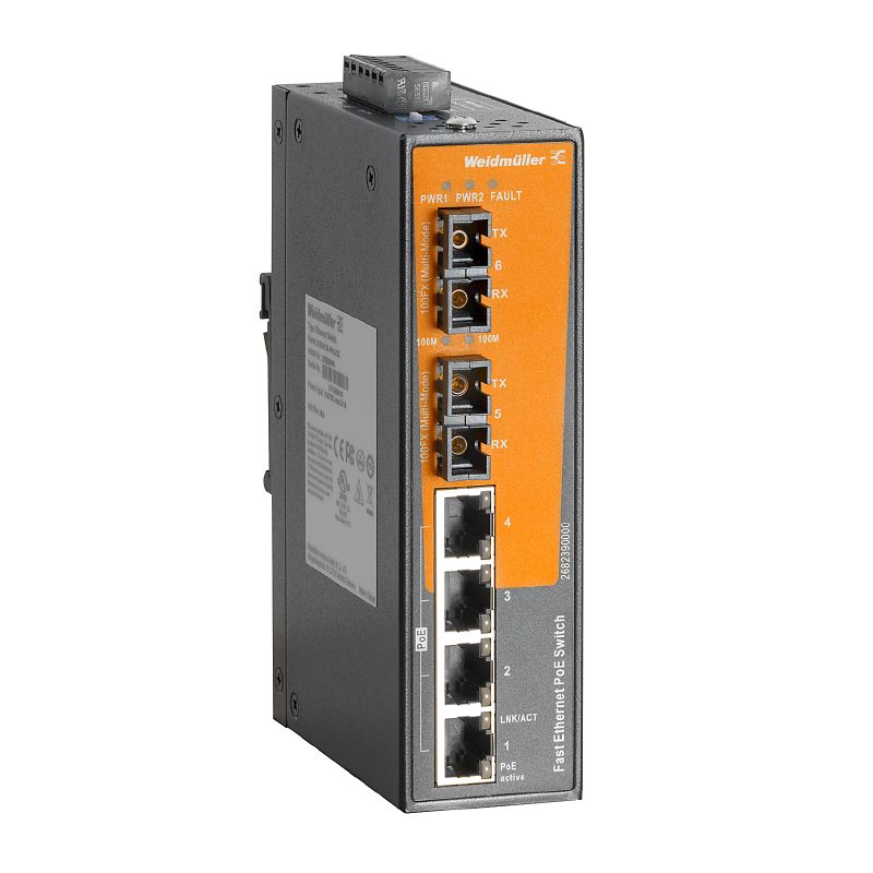 2682390000 - Unmanaged PoE Switch with 4 Ports, IP30 Protection