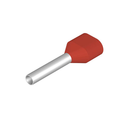 9004920000 - Red Twin Wire Ferrule, 1.5mm², 20mm Length  (Pack of 500)