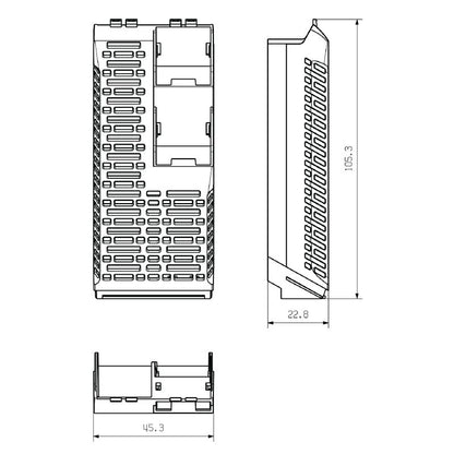 2585490000 - 45mm Light Grey Plastic Side Element, ROHS Compliant  (Pack of 6)