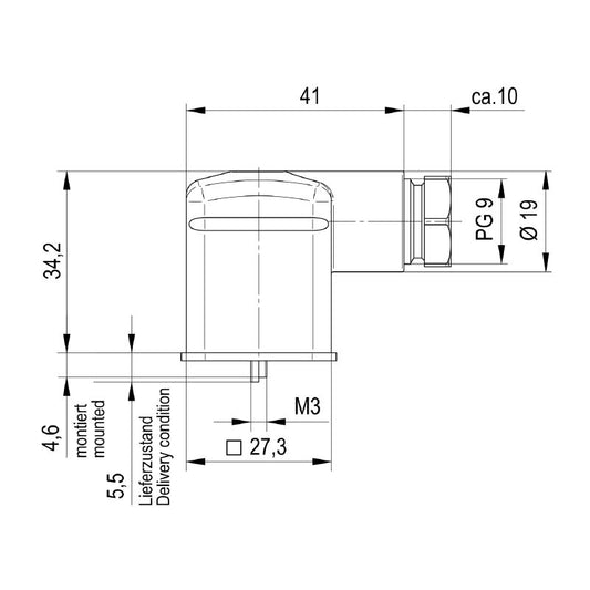 1873140000 - 4-Pole Plug-In Connector, 230V, Type A, Field Assembly