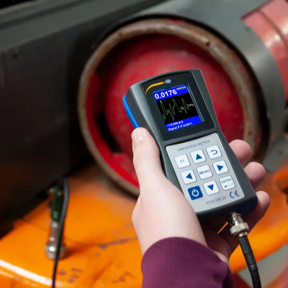 PCE-VM 20 - Compact Vibration Meter with FFT Analysis and LiPo Battery