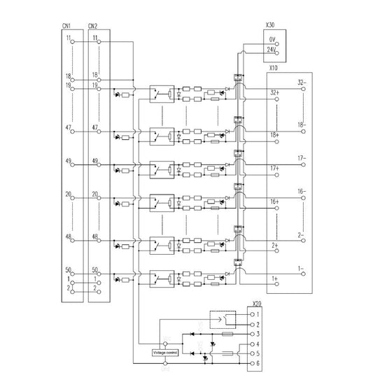 TBY-ADV151-24-PS-2KB-S - RoHS Approved Relay Module, 317mm, 24V DC Input