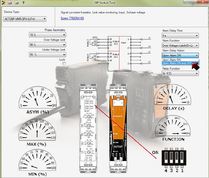 7760054361 - Three-Phase Voltage Relay with Alarms and Delay Feature