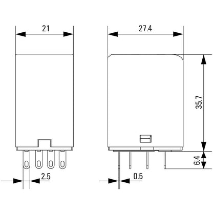 7760056105 - 24V DC D-SERIES Relay with 4 AgNi Contacts, 5A  (Pack of 20)