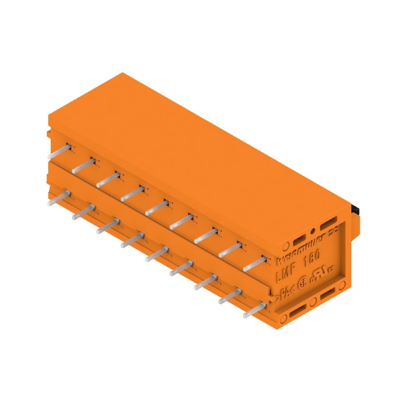 1331220000 - 5.08mm PCB Terminal, 9 Pole, 180° Layout, Orange  (Pack of 30)