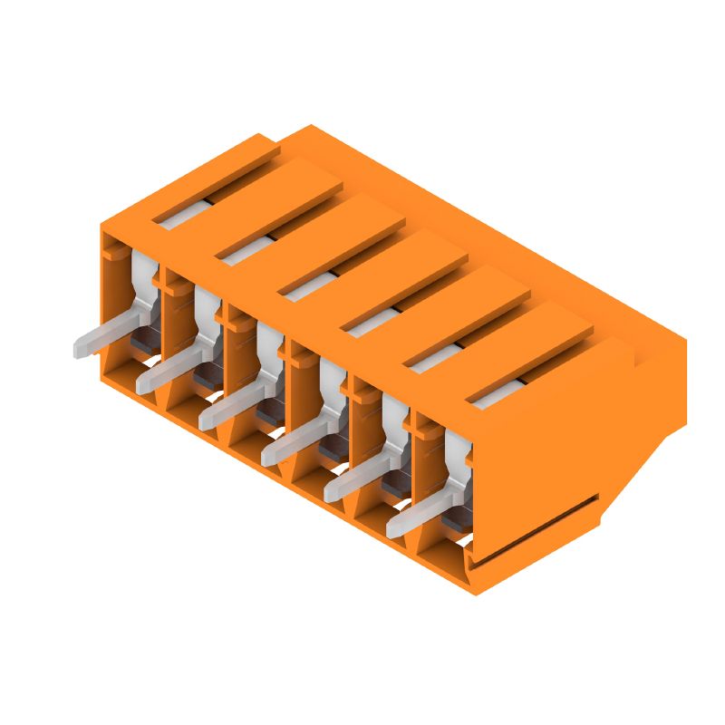 2567140000 - 5.08mm Orange PCB Terminals, 6 Poles, 4.5mm Solder Pins  (Pack of 54)
