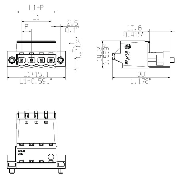 1336480000 - 9-Pole PCB Male Connector, 5.08mm Pitch, RoHS & UL Certified  (Pack of 30)