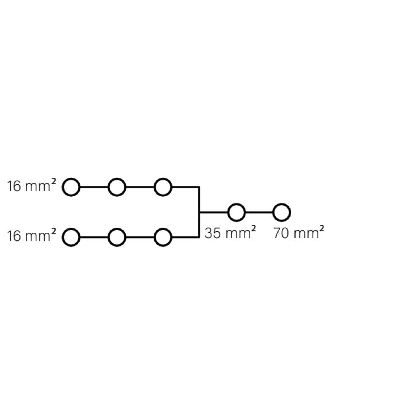 2603810000 - 70 mm² WPD 110 Connector, 200 A, Light Grey  (Pack of 3)