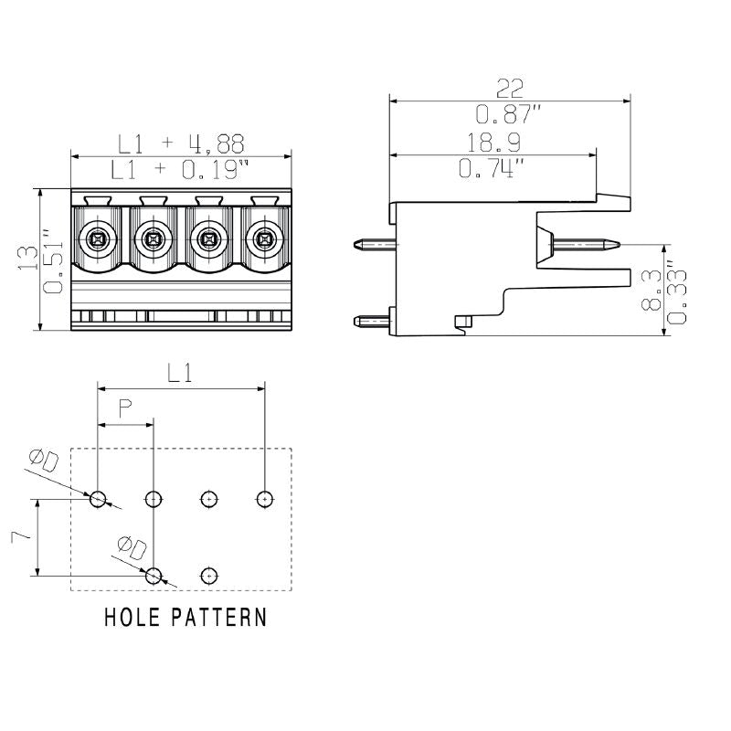 2731080000 - 5.08mm Pitch 8-Pole PCB Connector, 180° Elbows, RoHS Compliant  (Pack of 42)
