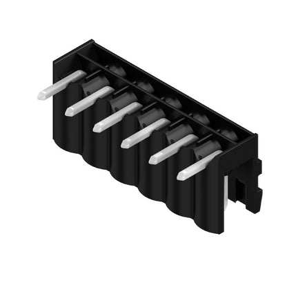 1596180000 - 6-Pole 90° Male PCB Connector with 5mm Pitch, Black  (Pack of 50)