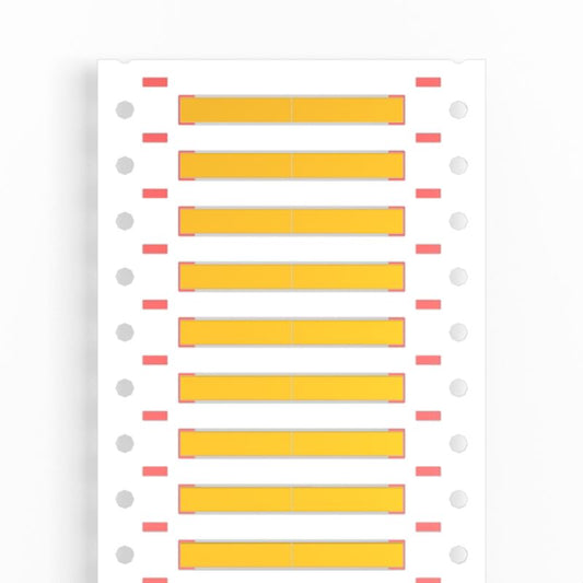 1961970000 - Yellow Cable Marker 1.8-2.8mm, 25.4x5.7mm, RoHS Compliant  (Pack of 10000)