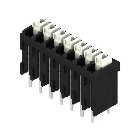 1874600000 - 3.5mm Black Push-In PCB Terminal, 7 Poles at 180° Angle  (Pack of 175)