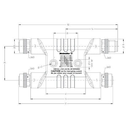 2616350000 - Lightweight IP67 Y Connector with Durable TPU Housing