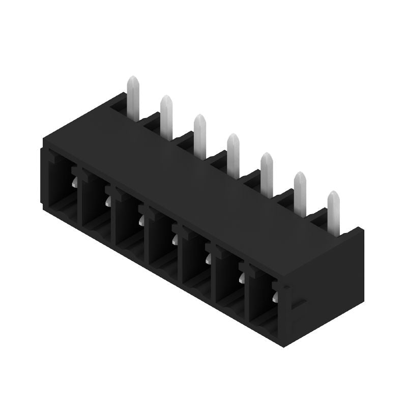 1036540000 - 7-Pole Black PCB Connector, 3.81mm Pitch, 270° Elbow  (Pack of 50)