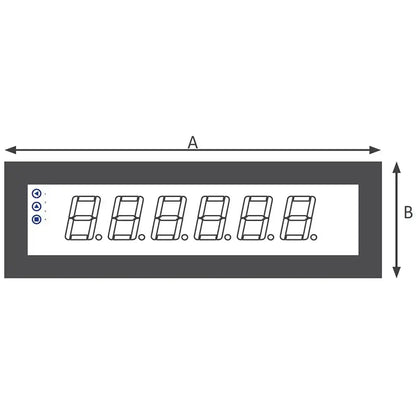 PCE-BPD-C-66A - IP65 Metal Panel Meter with 60/100mm Red LED Display