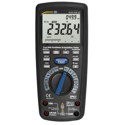 PCE-ITM 20 - 1000V Multimeter & Insulation Tester with Large LCD