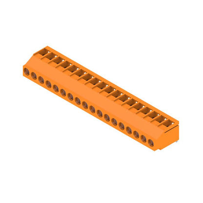 2432070000 - 5.08mm 18-Pole PCB Terminal, 180° Angle, Orange  (Pack of 18)