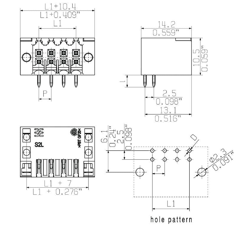 2559480000 - 3.5mm 42-Pole PCB Connector with Flange Design  (Pack of 18)