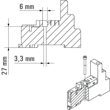 7760056350 - UL Certified Relay Socket, 1 CO Contact, 12 A Capacity  (Pack of 10)