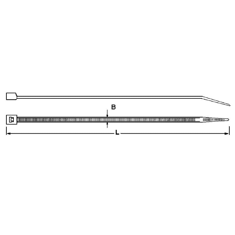 1015330000 - Stainless Steel Cable Tie 7.9mm x 520mm, 1112 N Strength  (Pack of 100)