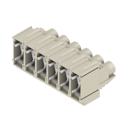 1839310000 - 6-Pole 90° PCB Terminal with 3.2mm Solder Pins, Pebble Grey  (Pack of 20)