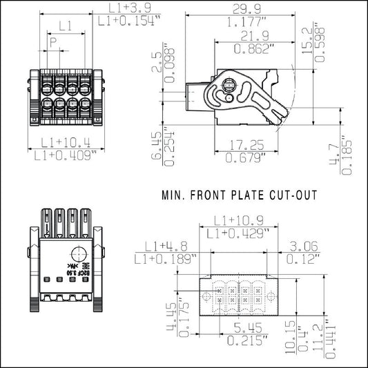 2558770000 - 3.50mm Female Connector, 38-Pole, 180° Orientation  (Pack of 24)