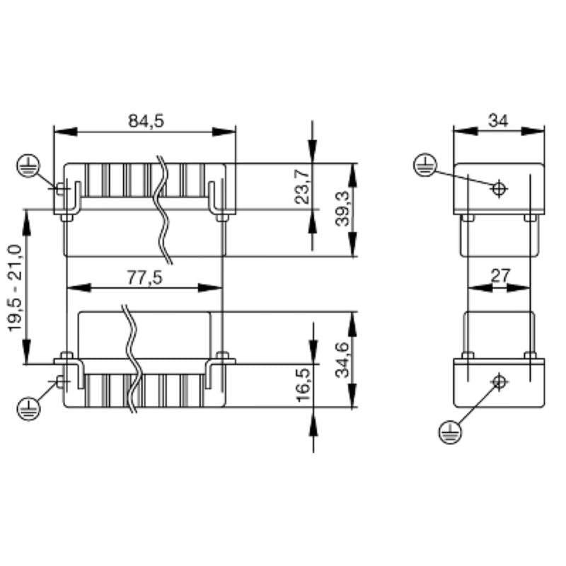 1601710000 - 40-Pole Male Connector, 250V, 10A - HDC HD 40 MC