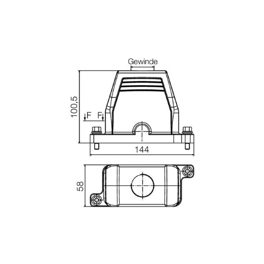 1082590000 - HDC IP68 Enclosure Plug, Size M25, 10B TOS Design