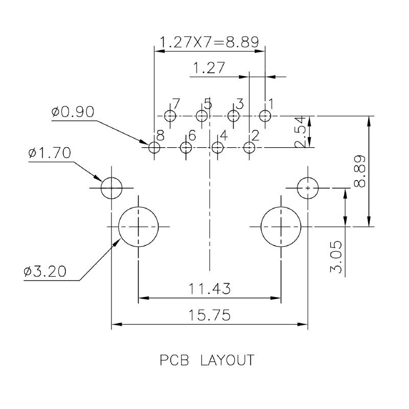1433910000 - Cat. 6 8-Pole Modular Jack PCB Connector 90° THT  (Pack of 160)