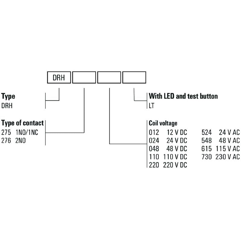 1220120000 - 115V AC Relay with 1 NO, 1 NC Contact and Test Button  (Pack of 10)