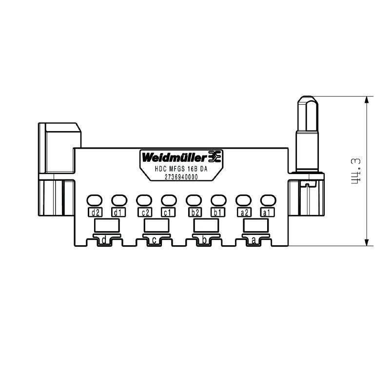 2736940000 - 6-Slot Diecast Zinc Device with Guide Pin