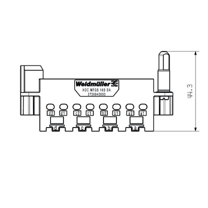 2736940000 - 6-Slot Diecast Zinc Device with Guide Pin