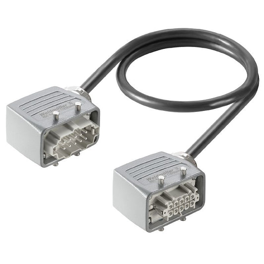 2712280100 - 1m Heavy-Duty 10-Pole Connector Assembly, No Shielding