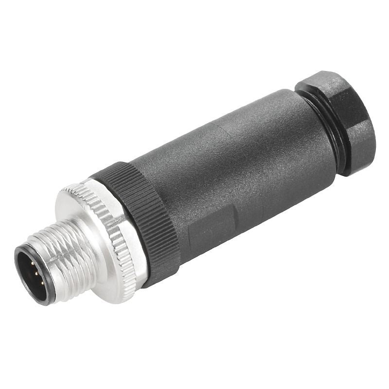 1924950000 - IP67 M12 Field Attachable Connector, Gold-Plated Contacts