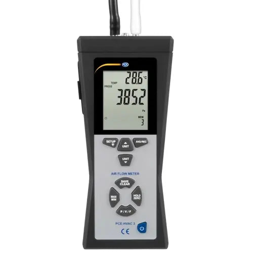 PCE-HVAC 2 - 80 m/s Multifunction Air Flow Meter with Pitot Tube