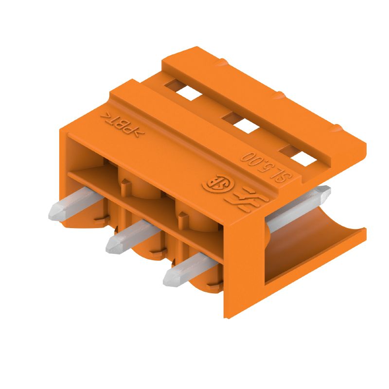 1581330000 - 3-Pole 5mm PCB Male Header Connector with 3.2mm Pins  (Pack of 100)