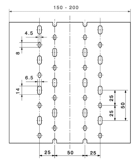 2589030000 - PVC Cable Duct 80mm x 200mm, 2m Length, Non-Tracking  (Pack of 8)