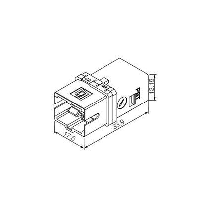 1964430000 - SCRJ to 2 SC Bulkhead Insert, IP67, Low Loss  (Pack of 10)