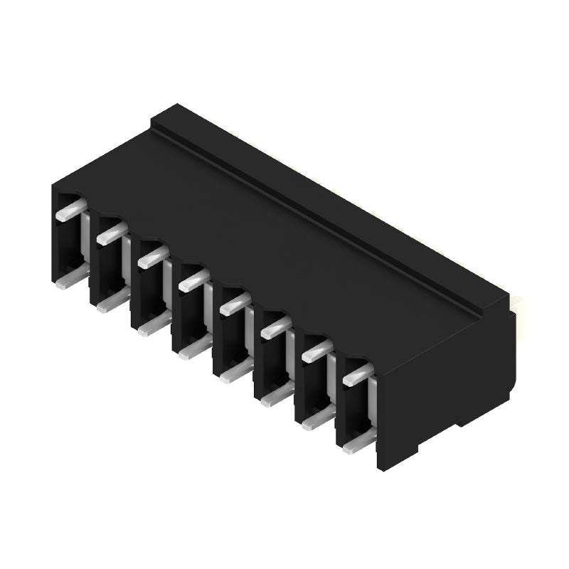 1875380000 - 8-Pole Black PCB Terminal, 3.81mm Pitch, 180° Angle  (Pack of 175)
