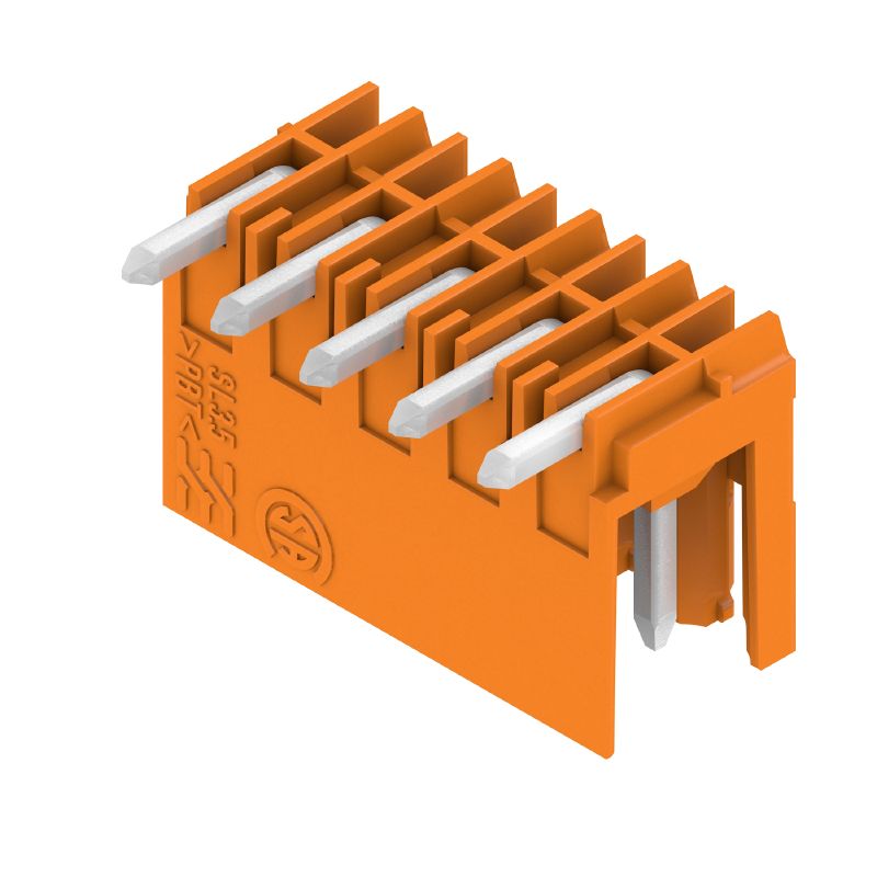1597240000 - 5-Pole 3.50mm PCB Connector, Male Header, Orange  (Pack of 50)