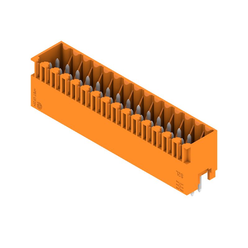 1728910000 - 30-Pole 3.5mm Orange PCB Plug-In Connector, 180° Elbow  (Pack of 30)